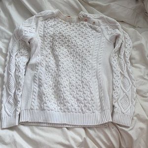 Tory Burch white cable sweater